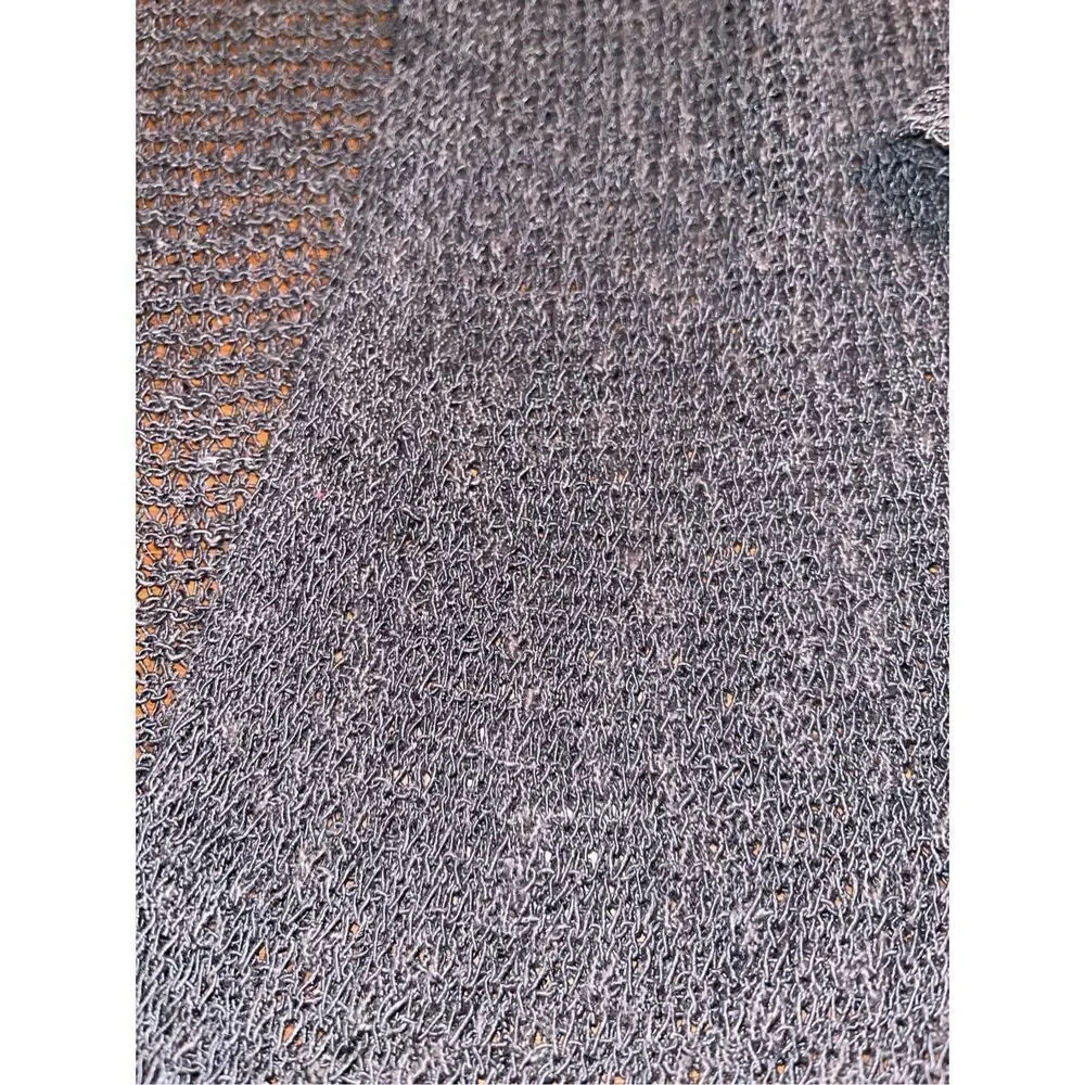 Eileen Fisher Small Gray Loose Weave Cardigan see note - Picture 5 of 8